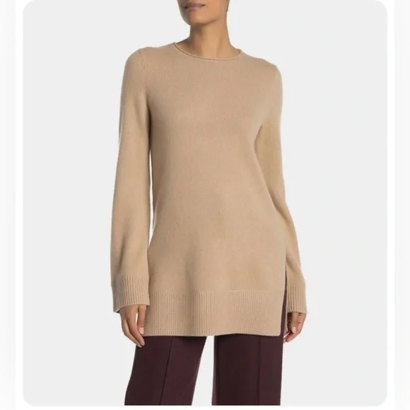 VINCE Tan 100% Cashmere Sweater XS - Picture 3 of 10